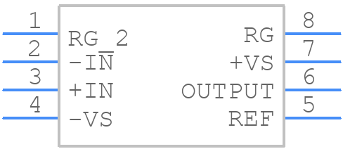 AD620ARZ-REEL7 - Analog Devices - PCB symbol