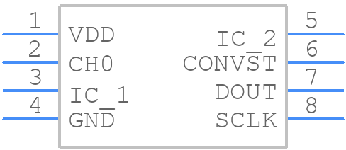 MAX1115EKA+ - Analog Devices - PCB symbol