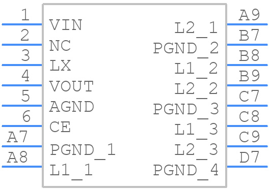 XCL214B333DR - Torex - PCB symbol