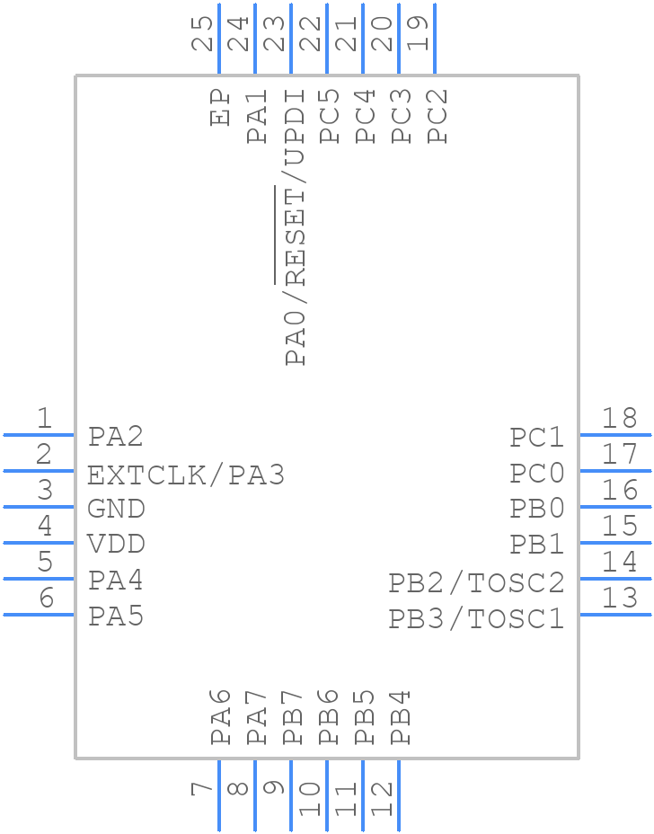 ATTINY817-MNR - Microchip - PCB symbol