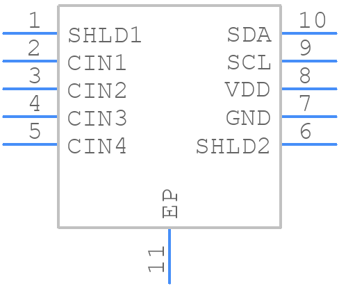 FDC1004DSCJ - Texas Instruments - PCB symbol