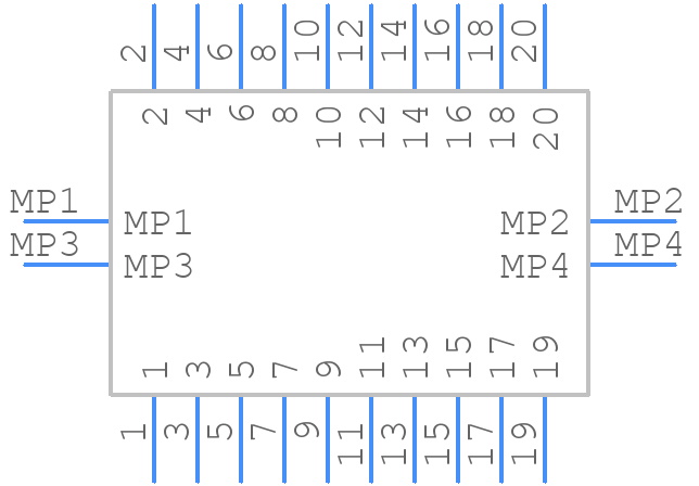 BM10B(0.8)-20DP-0.4V(51) - Hirose - PCB symbol