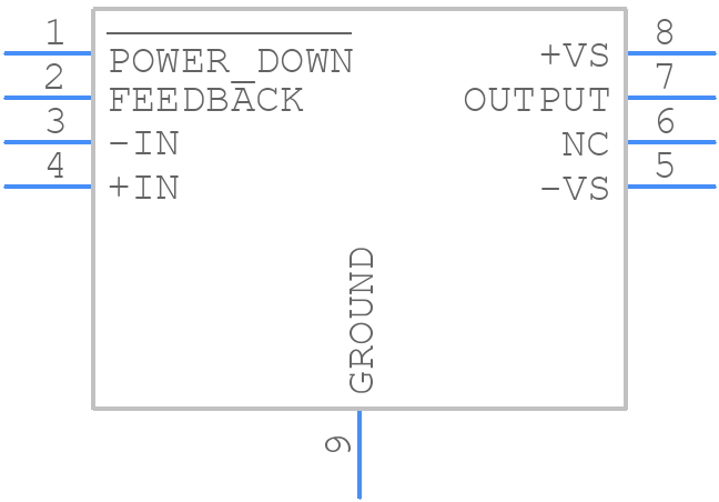 AD8000YCPZ-REEL - Analog Devices - PCB symbol