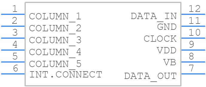 HCMS-2353 - Avago Technologies - PCB symbol