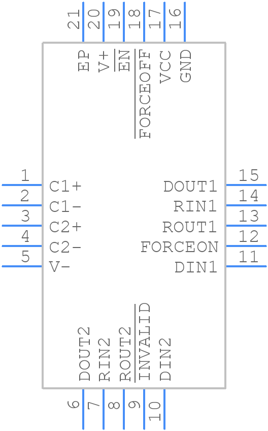 TRSF3223EIRGWR - Texas Instruments - PCB symbol
