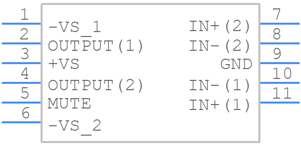 TDA7265A - STMicroelectronics - PCB symbol
