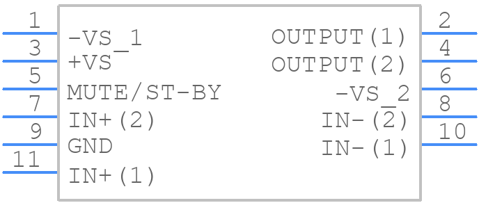 TDA7265B - STMicroelectronics - PCB symbol