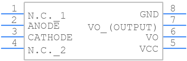 TLP250(TP1,F) - Toshiba - PCB symbol