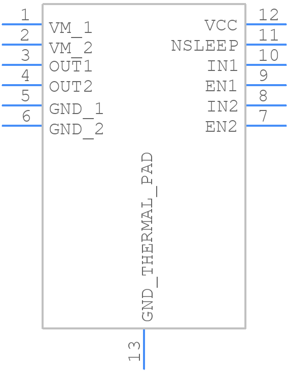 DRV8839DSSR - Texas Instruments - PCB symbol