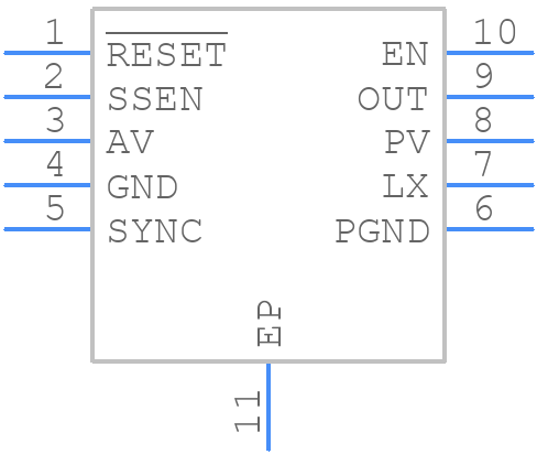 MAX20073ATBA/V+ - Analog Devices - PCB symbol