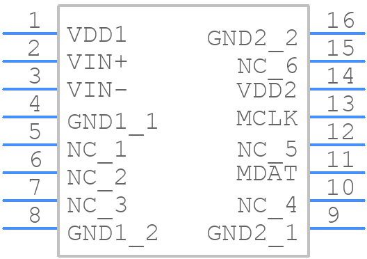 AMC1203BDW - Texas Instruments - PCB symbol