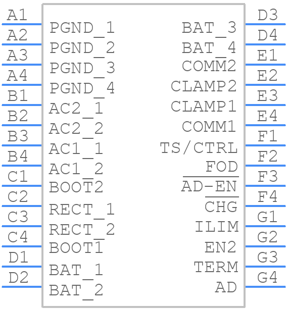BQ51051BYFPT - Texas Instruments - PCB symbol