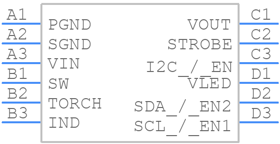 LM3555TLE/NOPB - Texas Instruments - PCB symbol
