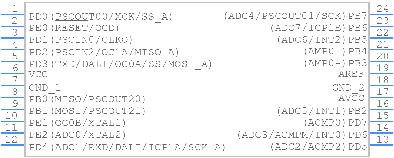 AT90PWM216-16SU - Microchip - PCB symbol