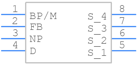 LNK3206P - Power Integrations - PCB symbol