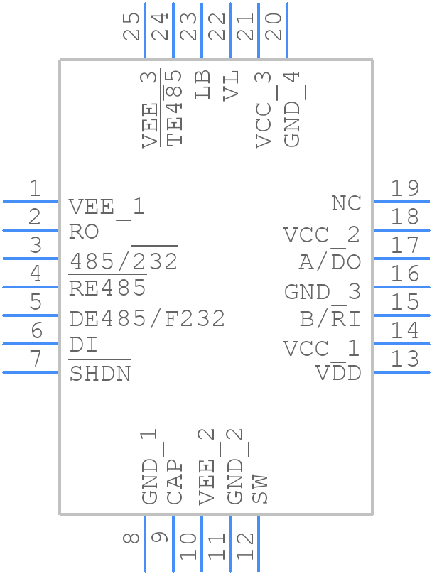 LTC2873CUFD#PBF - Analog Devices - PCB symbol