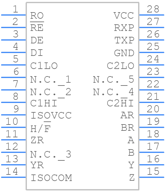 MAX3157EAI+T - Analog Devices - PCB symbol