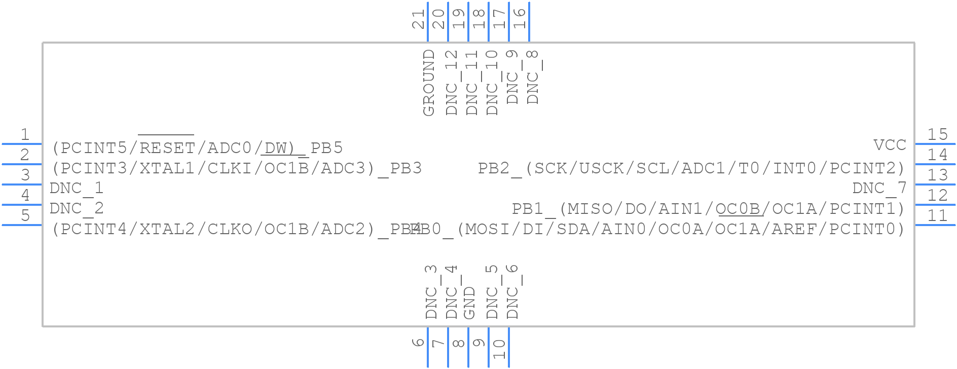 ATTINY85-20MUR - Microchip - PCB symbol