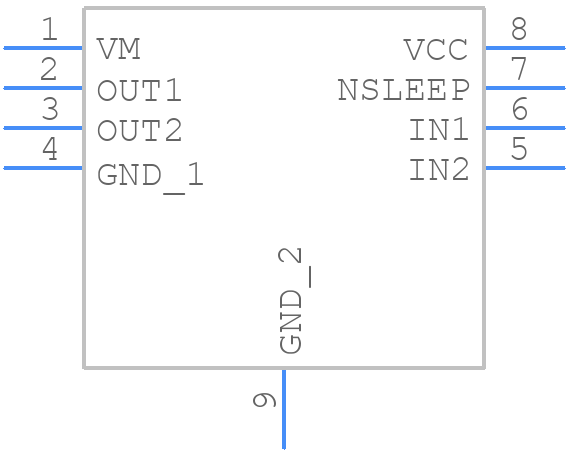 DRV8837CDSGR - Texas Instruments - PCB symbol