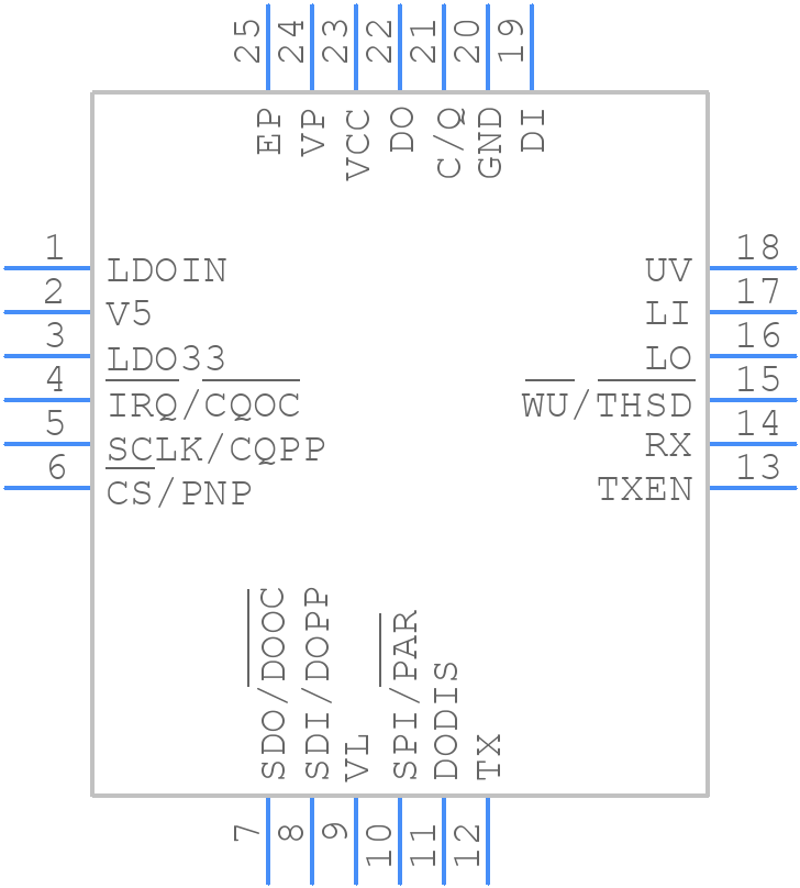 MAX14826GTG+ - Analog Devices - PCB symbol