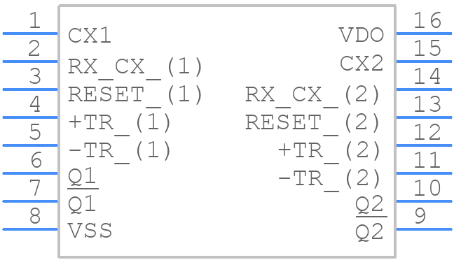HCF4538M013TR - STMicroelectronics - PCB symbol