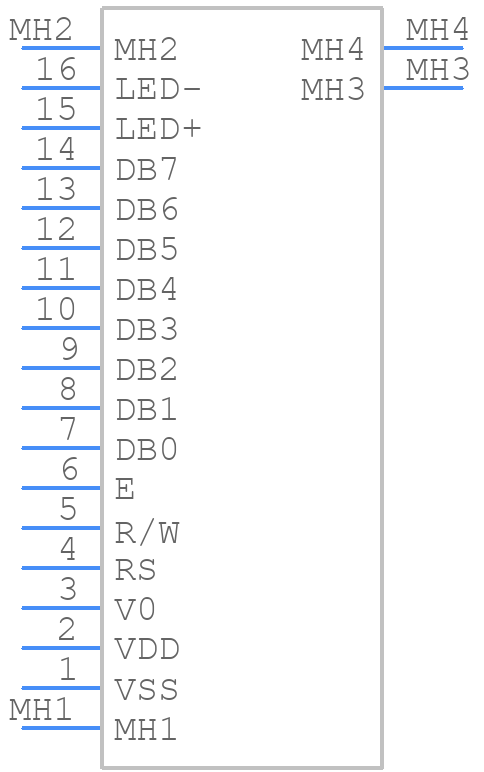 MC42005A6W-BNMLW-V2 - MIDAS - PCB symbol