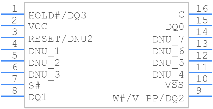 N25Q256A13ESF40G - Micron - PCB symbol