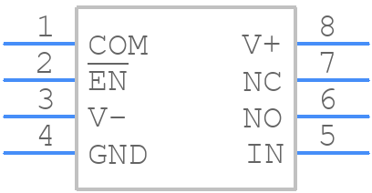 MAX4564EUA+T - Analog Devices - PCB symbol