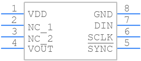 DAC7512E/2K5 - Texas Instruments - PCB symbol