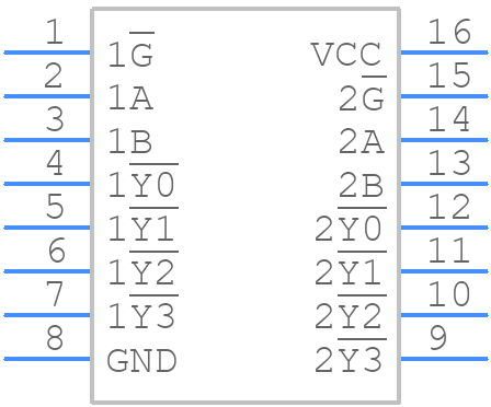 74HC139D(BJ) - Toshiba - PCB symbol