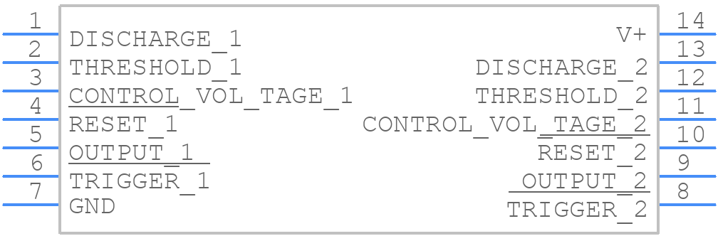 ICM7556ISD-T - Analog Devices - PCB symbol