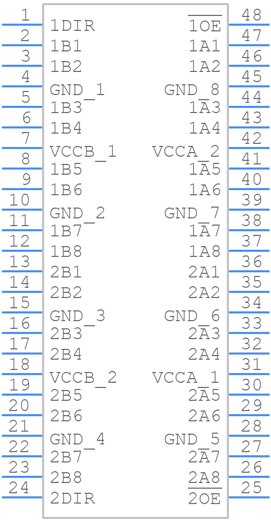 SN74AVCAH164245GR - Texas Instruments - PCB symbol
