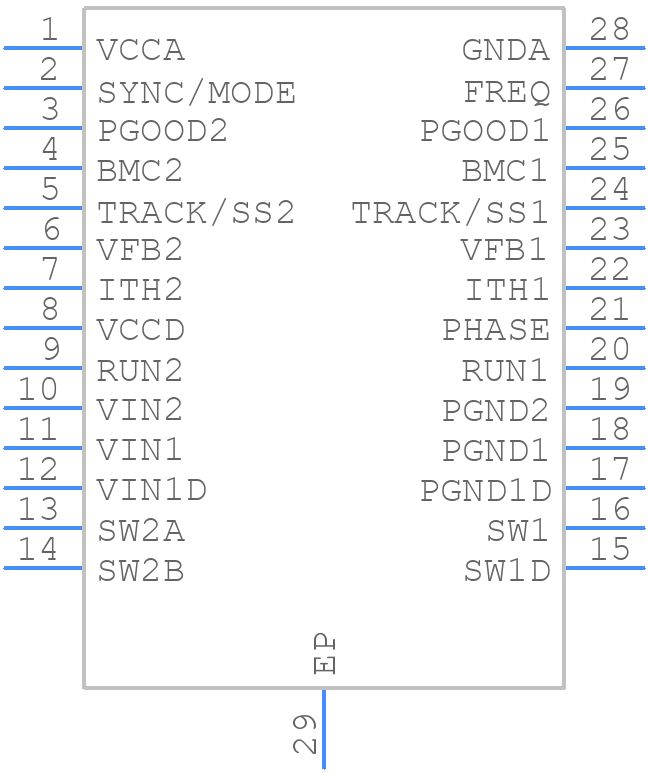 LTC3546EFE#PBF - Analog Devices - PCB symbol