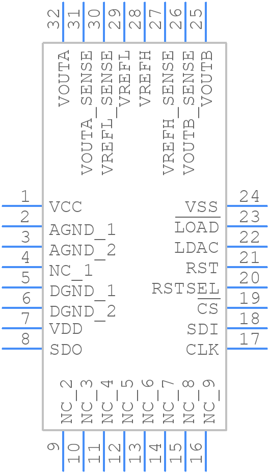 DAC7632VFR - Texas Instruments - PCB symbol