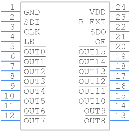 TLC5925IPWRG4 - Texas Instruments - PCB symbol