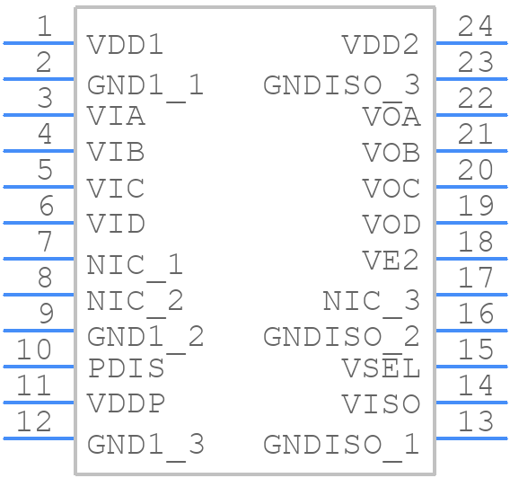 ADUM6410BRSZ - Analog Devices - PCB symbol