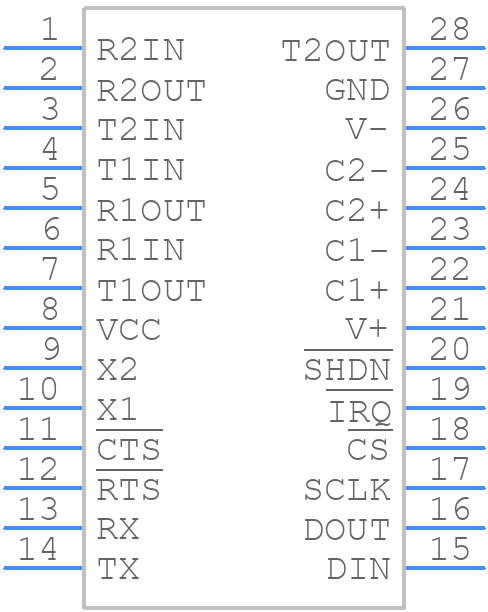 MAX3110ECWI+TG36 - Analog Devices - PCB symbol