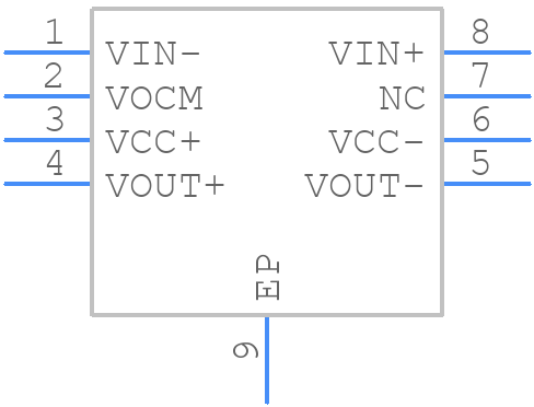 THS4131IDGNR - Texas Instruments - PCB symbol