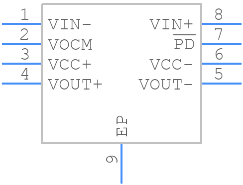 THS4130IDGNR - Texas Instruments - PCB symbol