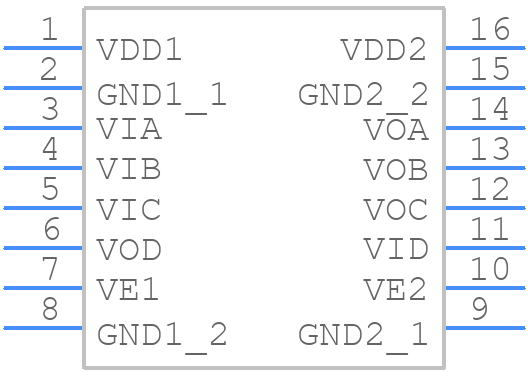ADUM4401WARWZ - Analog Devices - PCB symbol