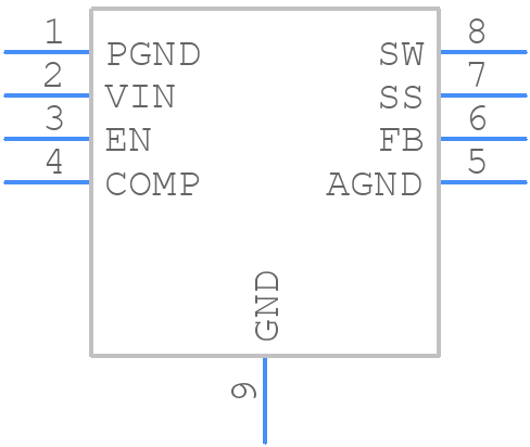 PAM2423AECADJR - Diodes Incorporated - PCB symbol