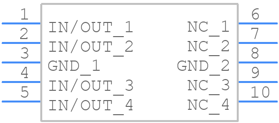 CDDFN10-3324P - Bourns - PCB symbol