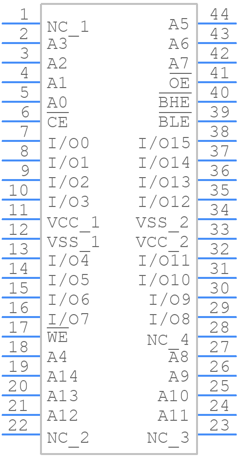 CY7C1020DV33-10ZSXI - Infineon - PCB symbol