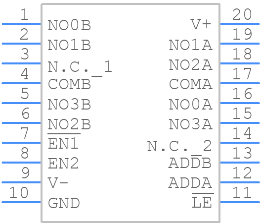 MAX4531EWP+T - Analog Devices - PCB symbol