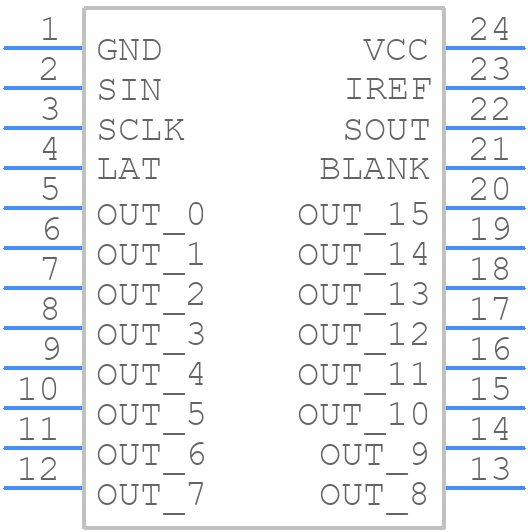 TLC59282DBQR - Texas Instruments - PCB symbol