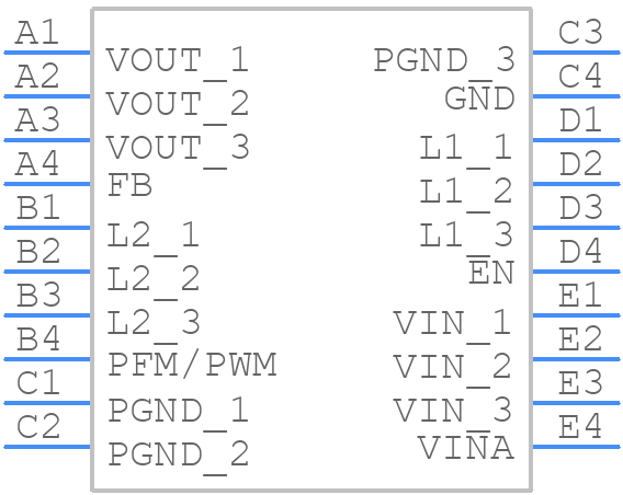 TPS630251YFFT - Texas Instruments - PCB symbol