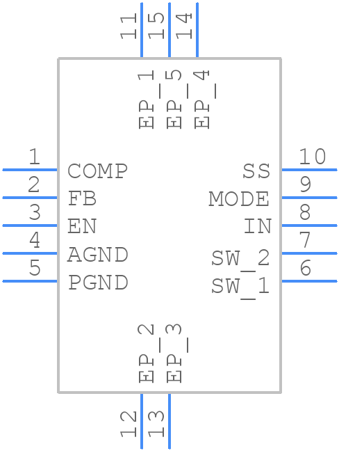 TPS61086DRCR - Texas Instruments - PCB symbol