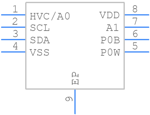 MCP4551T-103E/MF - Microchip - PCB symbol