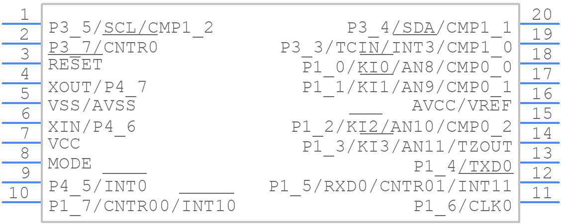 R5F21173DSP#U0 - Renesas Electronics - PCB symbol