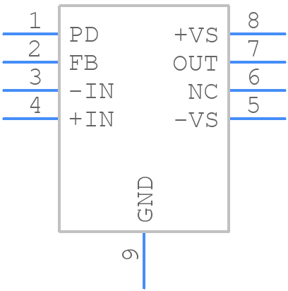 ADA4857-1YCPZ-R7 - Analog Devices - PCB symbol